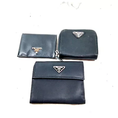 Prada Wallet  Wallet 3 Set Black Nylon 3750022 • $3