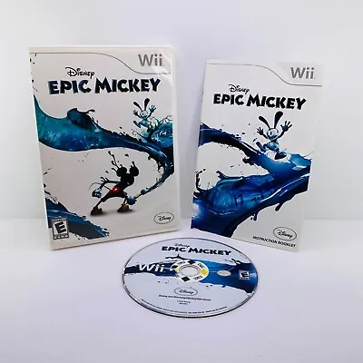 Disney Epic Mickey (Nintendo Wii) Complete W/ Manual CIB • $9.87