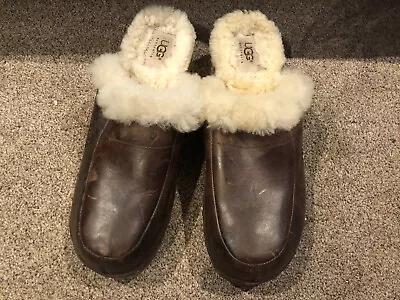 £50 • Buy Genuine UGG Leather Sheepskin Wood Clogs Shoes Mules 7 7.5 Brown Stud