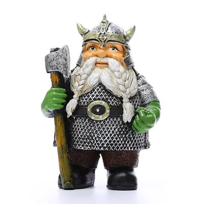 $13.69 • Buy Viking Victor Norse Dwarf Gnome Statue Resin Craft Yard Figurine Ornament Garden