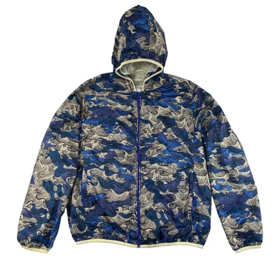 $59.99 • Buy GANT The Rugger Ocean Camo Full Zip Hooded Windbreaker Size Mens L 