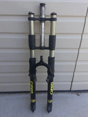 $99 • Buy Vintage Girvin Chubby Dual Crown 26  Front Suspension Fork Disc Or V Brake