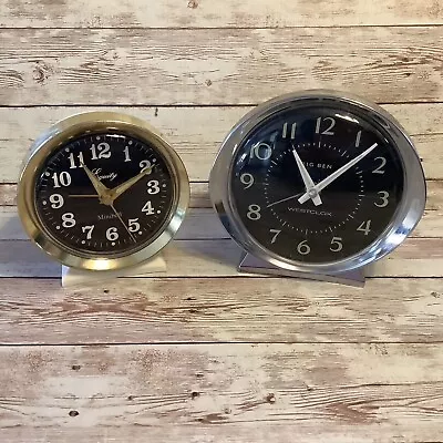 Vintage Lot Of 2 Wind Up Alarm Clocks  Westclox Big Ben Equity FOR PARTS ONLY • $16.50