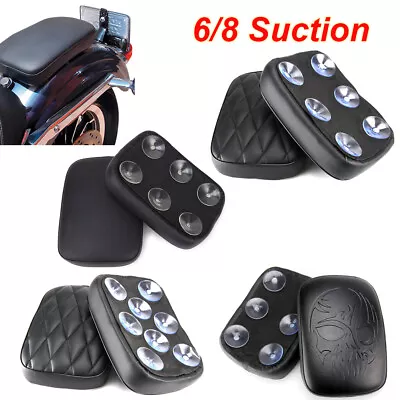 For Harley Bobber Chopper Motorcycle Rear Passenger Pillion Pad Seat 6/8 Suction • $16.87