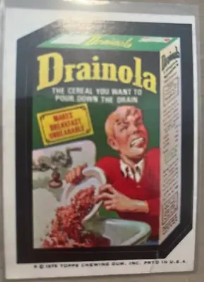 1975 Topps Wacky Packages Series 13 Drainola Cereal A • $1.99