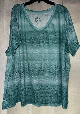 Made For Life Women’s 3X Teal Green Top • $8