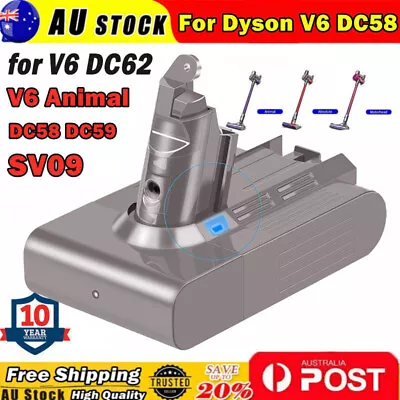 Battery For Dyson V6 DC58 V6 Animal DC59 DC61 DC62 SV06 967810-02 Slim 6000mAh • $26.99