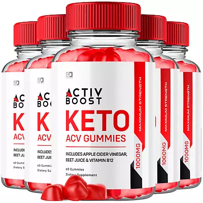 (5 Pack) Activ Boost Keto ACV Gummies For Weight Loss & Fat Burn (300 Gummies) • $59.95