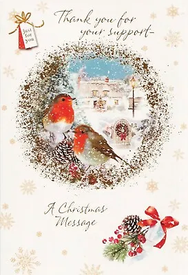 £2.44 • Buy Thank You For Your Support Carer Nurse Social Worker Traditional Christmas Card