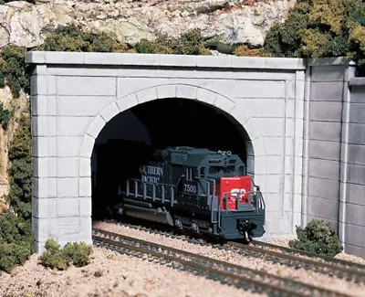 Woodland Scenics N Scale Double Track Tunnel Portals (2-Pack) Plaster Concrete • $11.49