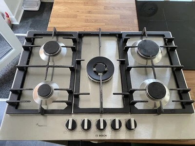 £0.99 • Buy Bosch Gas Hob Series 6, Model PCQ7A5B90, Stainless Steel 75cm