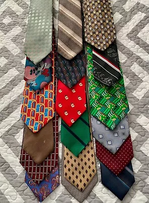 18 Lot Men’s Ties J.Garcia Wembley Eitienne Martin Wong Holiday Mickey Mouse • $39.99