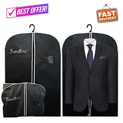 £3.99 • Buy Mens Travel Suit Bag Cover Garment Non Woven Carrier Zipped Long Dress Coat 40 
