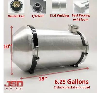 6.25 Gallon  10 X18  1/4 NPT Outlet End Fill Spun Aluminum Gas Tank / Fuel Tank  • $102.50