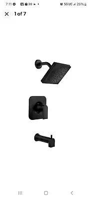 Moen Genta Single-Handle 1-Spray Tub And Shower Faucet In Matte Black (Valve • $129.99