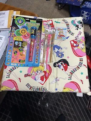 Vintage Sailor Moon Cushion Dial A Picture Projector Chopsticks 1992 Anime • $48