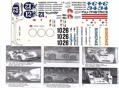 Fred Cady #837 1967-68 Lola T70/1971 McLaren M8C Can Am Decal. • $9