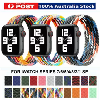 $7.99 • Buy For Apple Watch Series SE 9 8 7 6 5 4  IWatch Band Nylon Strap 38 40 41 42 44 45