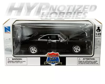 New Ray 1:24 1969 Dodge Charger R/t Die-cast Black 71893 • $17.80