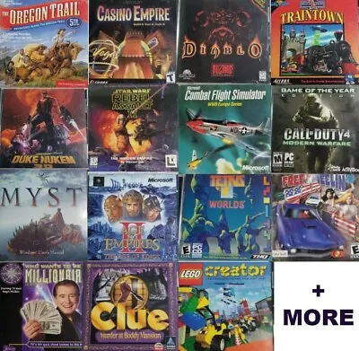 Vintage PC Games (Windows 95/98/XP) Pick & Build Your Own Lot Custom Bundle • $4.67