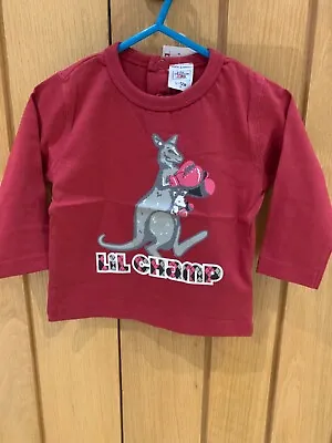 Charlie & Me Baby Boy Long Sleeve T-shirt BNWT 6-12 Months Kangaroo • £0.99
