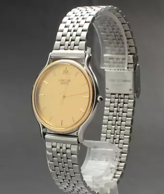 [Near MINT] SEIKO CREDOR 8J81-6B00 18KT Gold Dial Quartz Men's Watch From JAPAN • $286.14