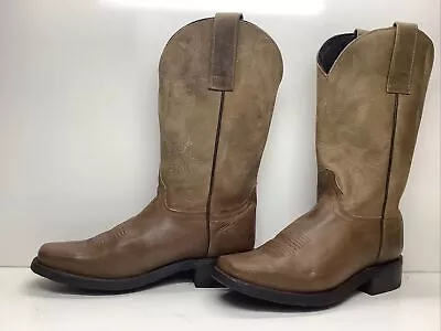 Womens Masterson Boots Cowboy Brown Square Toe Boots Size 11 M • $26.99