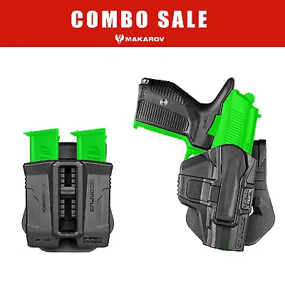 Makarov PM  PMM Combo - Magazine Release Grip & Holster & Double Magazine Pouch • $120.47