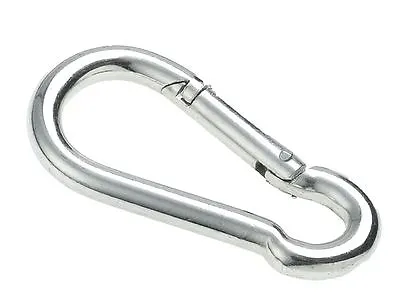 No.314 Carbine Hooks Zinc Steel Karabina Carabiner Hooks Key Ring Hiking  • £3.95