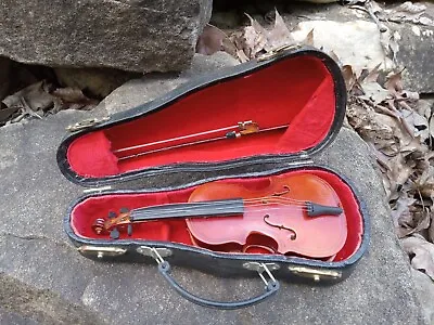 Vintage Miniature 6  Violin Model/ Display With Bow & Carrying Case  • $12.50