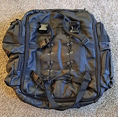 Leather Motorcycle Sissy Bar Bag Luggage • $50