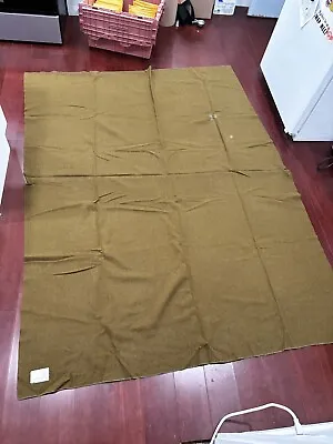 Vintage 1951 50s US Army Korean War Era WWII Wool Blanket Military Named Tagged • $51.06