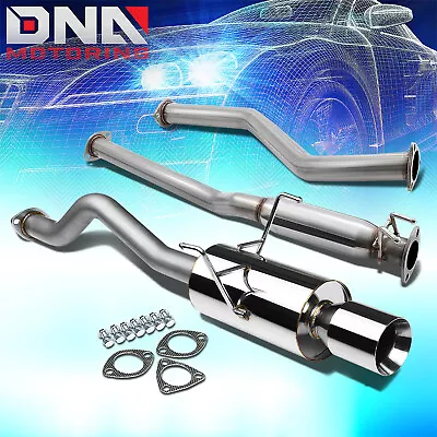 4 Rolled Tip Stainless Steel Exhaust Catback System For Civic 2/4dr Em2 Es2 D17 • $133.88