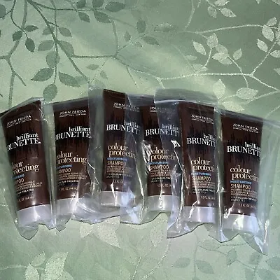 Lot Of 6 John Frieda Brilliant Brunette Colour Protecting Shampoo 1.5 Oz Travel • $12.99