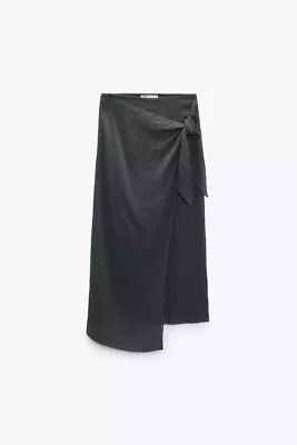 Zara Linen Wrap Skirt Size L BNWT • £14
