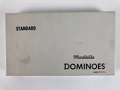 Vintage Set Of Puremco No. 616 Standard Marblelike Dominoes Made In USA • $29.99