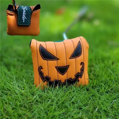 Golf Pumpkin Head Putter Mallet Head Cover • $28.36