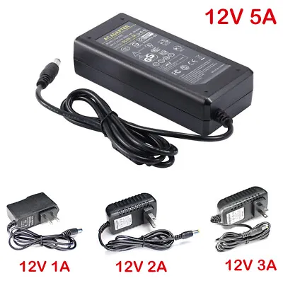 Power Supply Adapter Charger AC To DC 12V 1A 2A 3A 5A  For LED Light Strip CCTV • $8.99
