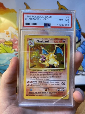 $405 • Buy PSA 8 Charizard 4/102 Holo Rare Base Set 1999 WOTC Pokemon Trading Card Cracked