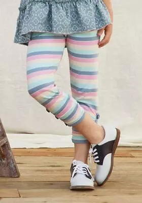 Girls Matilda Jane Just Imagine Ellie Girls’ Striped Cropped Leggings 2 NWT • $18.95