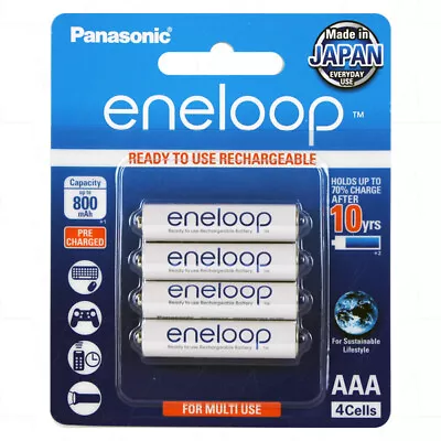 Panasonic Eneloop AAA NiMH Rechargeable Batteries X 4 - MADE IN JAPAN • $23.65