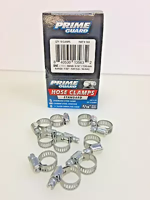 Prime Guard/Amgauge #4 Mini Hose Clamps Range 1/4 -5/8  Stainless Steel - 10 Pcs • $6.25