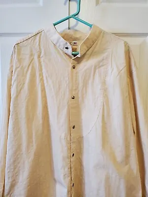Wah Maker Frontier Clothing Mens Ivory Cotton Diamond Dobby Western Shirt... • $29