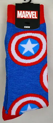 Marvel Comics Men's Crew Socks Spider-Man Captain America Hulk Iron Man BioWorld • $11.99