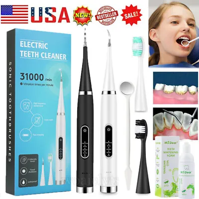 $12.95 • Buy Powerful Ultrasonic Plaque Remover For Teeth With 5 Modes --Dental Tooth Cleaner