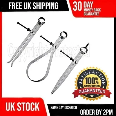 Professional 3pc 150mm Spring Caliper Large Set Internal External Engineers 34c • £8.19