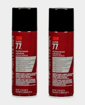 $36.10 • Buy 2 Pk~ 3M SUPER 77 Multi-Purpose Adhesive Spray 7.3 Oz. Commercial Strength 77-10