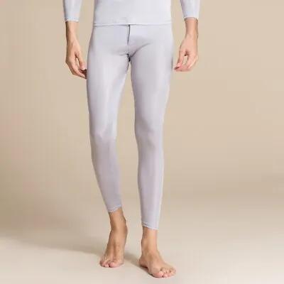 $25.80 • Buy Men's Silk Pure Silk Long John's Bottom Tights Underwear Slim Pants S M L Xl