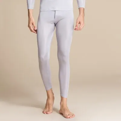 Men's Silk Pure Silk Long John's Bottom Tights Underwear Slim Pants S M L Xl • $21.82