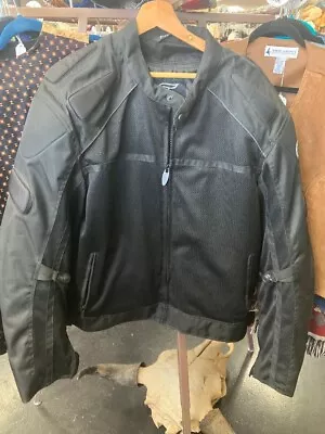 Fulmer 510 Outbreak Mens Black Motorcycle Jacket Removable Liner Pockets Sz 2XL • $88.50